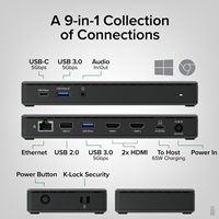 Plugable UD-MSTH2 USB-C Dual HDMI 4K 65W USB-C PD Driverless Docking Station - Image 4