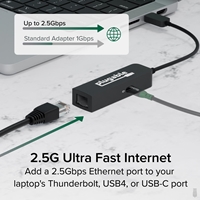 Plugable USBC-E2500PD USB-C to 2.5GbE Gigabit Ethernet Adapter with USB-C PD Charging - Image 5