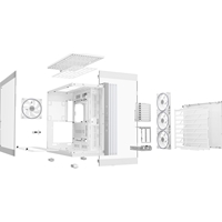 be-quiet! Light Base 900 FX, White, Full Tower E-ATX Case, Massive ARGB LED Strip, Full Windowed Design, 4 Light Wings 140mm PWM fans included - Image 7