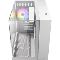 Antec CX600M Trio ARGB Mini Tower Gaming Case, White, Tempered Glass Panels, Dual Chamber Design, Vertical Cooling, Pre-Installed ARGB Fans, Water Cooling Support - Image 7