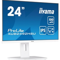 iiyama 24 Inch IPS Monitor XUB2492HSU-W6, Height Adjustable, Full HD, 100Hz, 0.4ms, FreeSync, HDMI, Display Port, USB Hub, White - Image 5