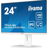 iiyama 24 Inch IPS Monitor XUB2492HSU-W6, Height Adjustable, Full HD, 100Hz, 0.4ms, FreeSync, HDMI, Display Port, USB Hub, White - Image 6