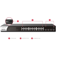 DrayTek VSP1281X-K VigorSwitch P1281x 24 Port Gigabit POE Smart Managed Switch with 4x 10GbE SFP Ports - Image 6