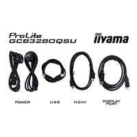 iiyama G-Master GCB3280QSU-B2  Red Eagle 32 Inch Curved Gaming Monitor, Black, 2560x1440, 0.2ms, 180hz, FreeSync, HDMI, Display Port, USB Hub, Speakers, Int PSU, Height Adjustable, Swivel, VESA - Image 4