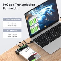 Maiwo USB Type-C, Dual Bay HDD/NVMe M2 SSD 10Gbps Clone Converter For 2.5" and 3.5" SATA - Image 6