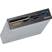 Akasa USB 3.0 Multi Card Reader, Supports CF/MS/SD/MicroSD UHS-II Cards, 3.5", Internal USB 3.0 Connector, Black, for PC - Image 4