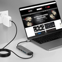 Lindy DST-Micro 140 Laptop Docking Station with USB-C, 1x 4K HDMI and Pass-Through Charging - Image 6