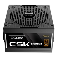 Antec CSK550DC 550W Power Supply, 80 Plus Bronze Certified, ATX 12V 2.52, Non-Modular, DC-to-DC, Flat Black Cables, 120mm Quiet Fan, UK Plug - Image 4