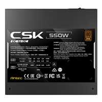 Antec CSK550DC 550W Power Supply, 80 Plus Bronze Certified, ATX 12V 2.52, Non-Modular, DC-to-DC, Flat Black Cables, 120mm Quiet Fan, UK Plug - Image 6