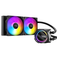 Antec Skeleton 240 ARGB Liquid CPU Cooler, Universal Socket, Black, 240mm Radiator, PWM up to 2000 RPM Cooling Fans, Addressable RGB LED Lighting - Image 4