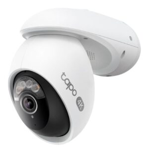 TP-LINK (TAPO C560WS) 4K Outdoor Pan/Tilt Security Wi-Fi Camera, Wi-Fi 6 Dual-Band, Colour Night Vision, Facial Recognition, 306° AI Tracking, Sound & Light Alarm