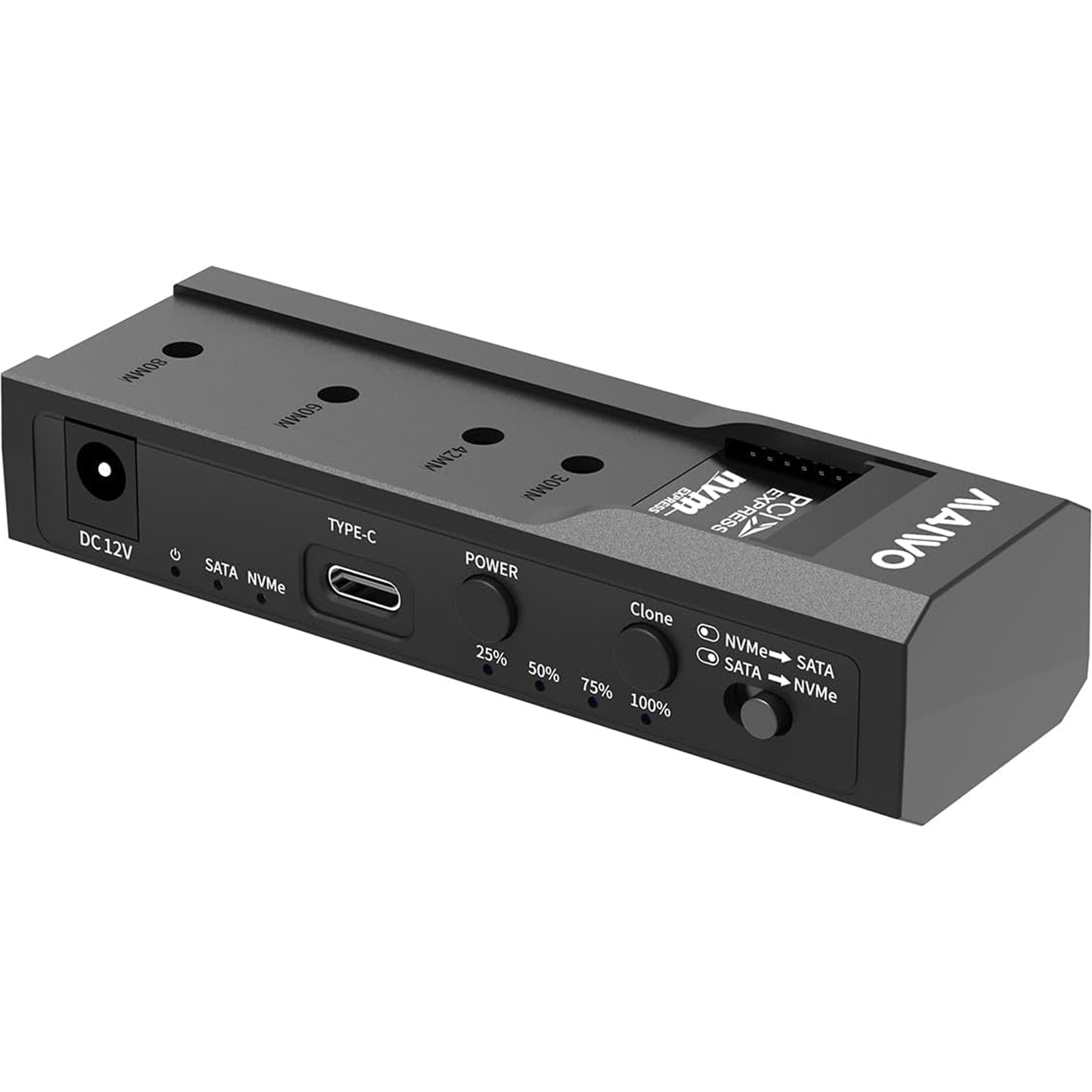 Maiwo USB Type-C, Dual Bay HDD/NVMe M2 SSD 10Gbps Clone Converter For 2.5" and 3.5" SATA - Image 3