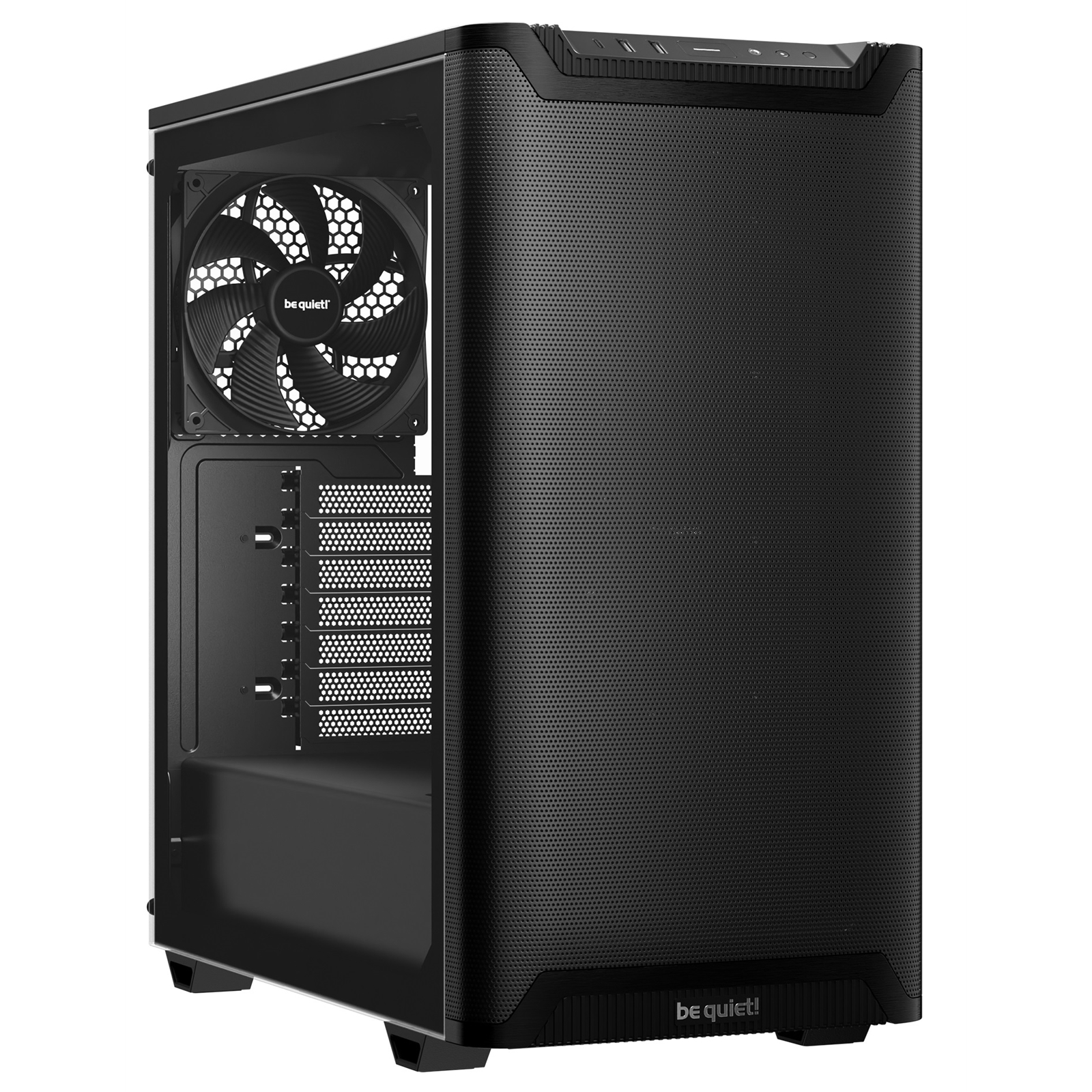 be quiet! Pure Base 501 Airflow Window Black ATX Mid Tower Case with USB-A, USB-C, 2 x Pure Wings 2 140mm Black PWM Fans, Sleek Front Panel and Airflow Cover - Image 3
