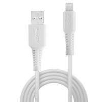 Lindy 31327 2m USB-A (M) 2.0 To Lightening (M) MFi Certified 480Mbps Cable - White - Image 4