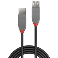 Lindy 36703 2m USB 2.0 Type A Extension Cable, Anthra Line - Image 3