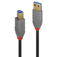 Lindy 36744 5m USB-A (M) 3.2 To USB-B (M) 3.2 Anthra Line 5Gbps Cable - Black - Image 2