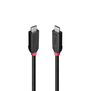 Lindy Black Line 37002 2m USB4 240W Cable, 24 pin USB-C (M) to 24 pin USB-C (M) - Image 3