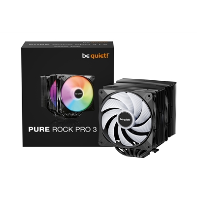 be quiet! Pure Rock Pro 3 LX CPU Cooler, Universal Socket, 2 x Light Wings Fans, 2000RPM, only 34.8dB(A) at maximum fan speed, 250W TDP, 3-year manufacturer's warranty - Image 2