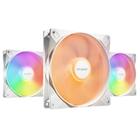 be quiet! Light Wings LX 140mm PWM High-Speed Fan, ARGB Lighting, Triple Pack, Ultra-Quiet Operation, High Airflow, Daisy-Chaining Support, White