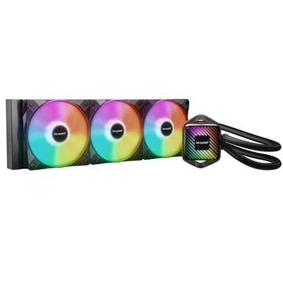 be quiet! Pure Loop 3 LX Liquid CPU Cooler, Universal Socket, 360mm Radiator, 3 x Light  Wings LX PWM High Speed, Stylish ARGB cooling block featuring 10 included lighting foils, 3-year manufacurer's warranty. - Image 2