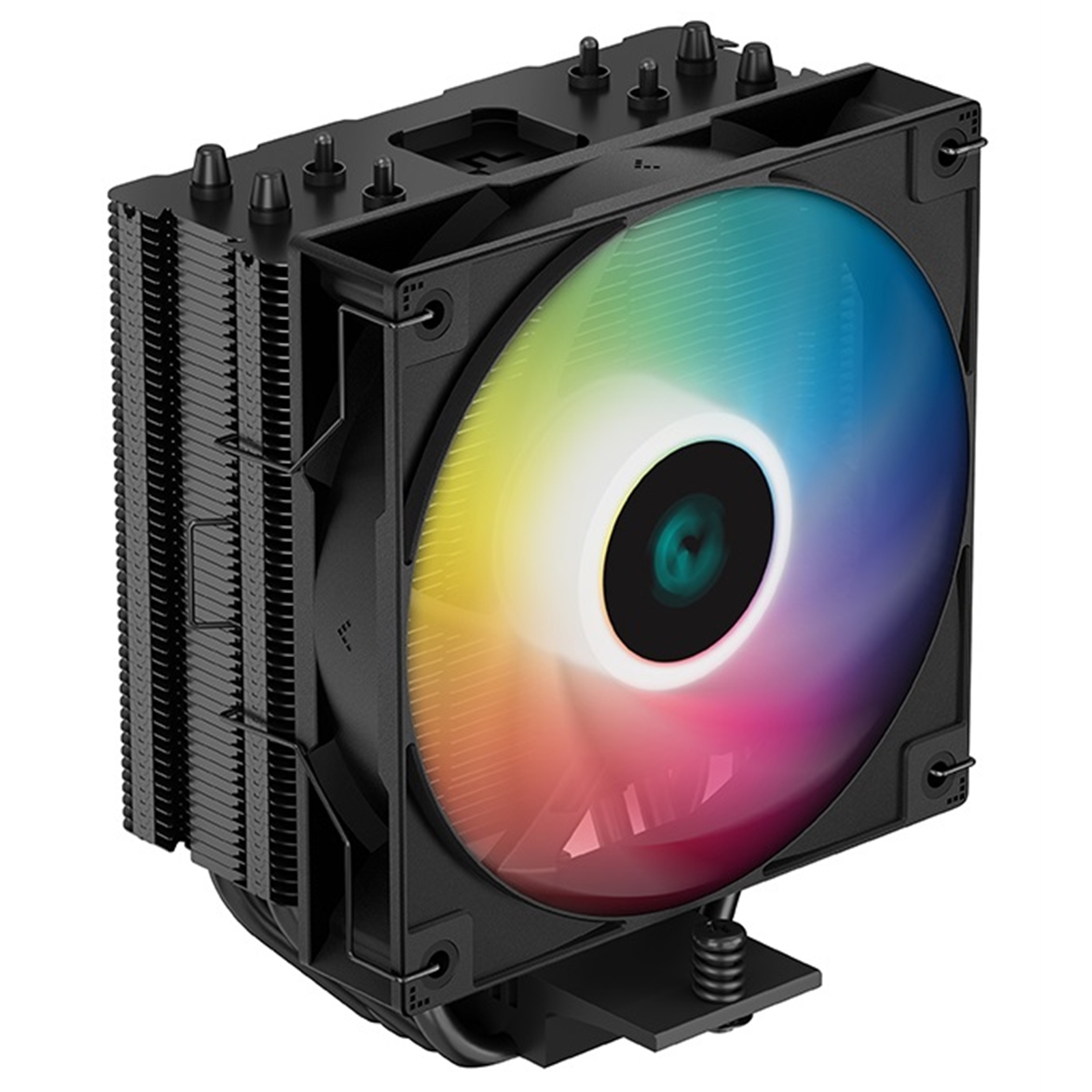 DeepCool AG400 Black ARGB V2 CPU Air Cooler, 120mm PWM Fan, 4 Direct Touch Heat Pipes, Addressable RGB, LGA1851/1700/1200, AM5/AM4 Compatible, High-Performance Single Tower Cooler - Image 3