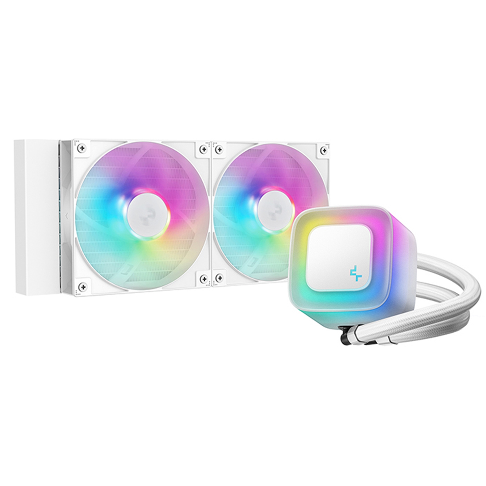 DeepCool LE240 V2 White 240mm Liquid CPU Cooler, Dual 120mm ARGB Fans, Anti-Leak Tech, Quiet Pump, High Performance for Intel & AMD Sockets - Image 3