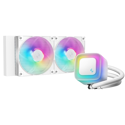 DeepCool LE240 V2 White 240mm Liquid CPU Cooler, Dual 120mm ARGB Fans, Anti-Leak Tech, Quiet Pump, High Performance for Intel & AMD Sockets - Image 2