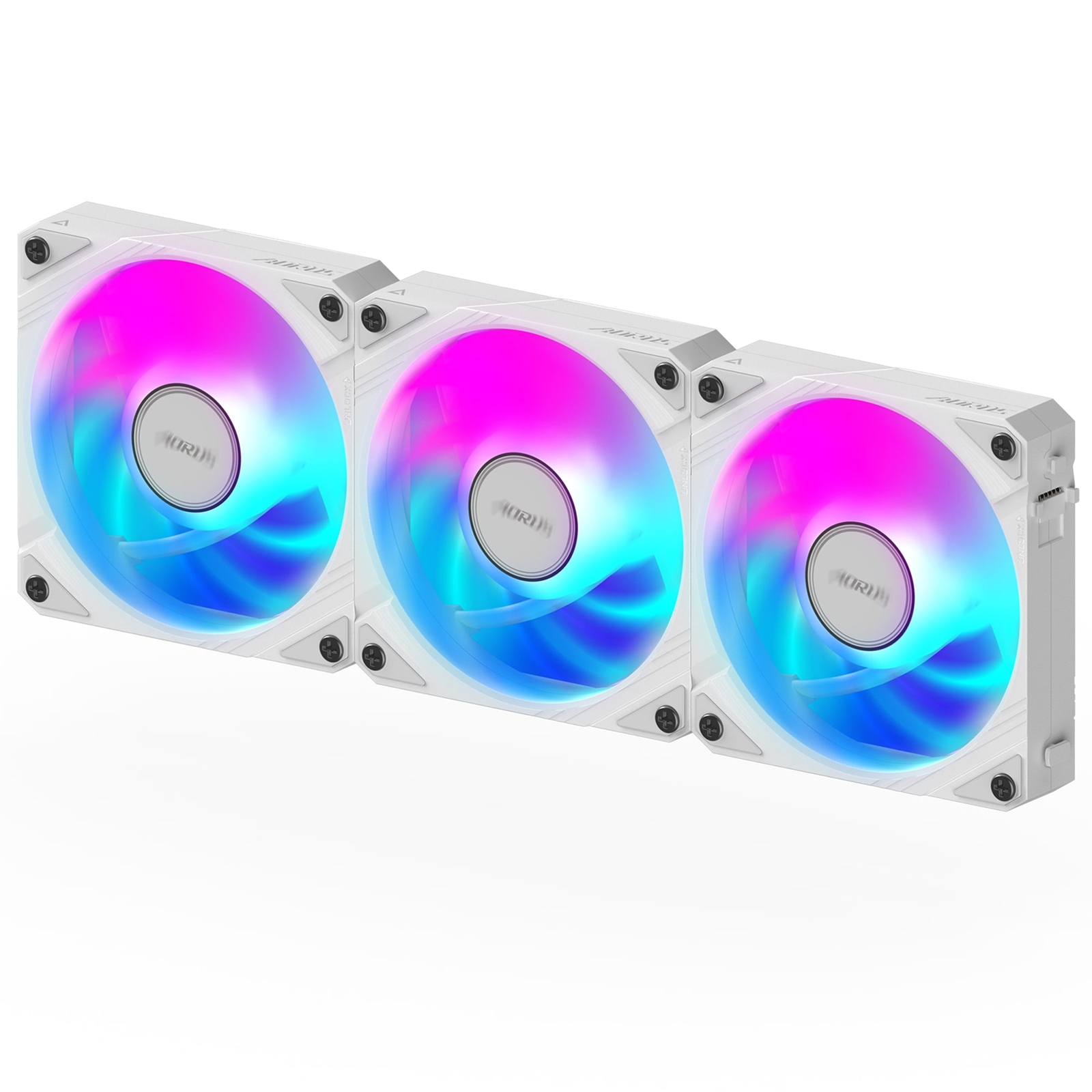Gigabyte AORUS EZ Chain Fan 120 Ice 120mm ARGB Fans with Easy Daisy-Chain Setup 3-Pack White - Image 3
