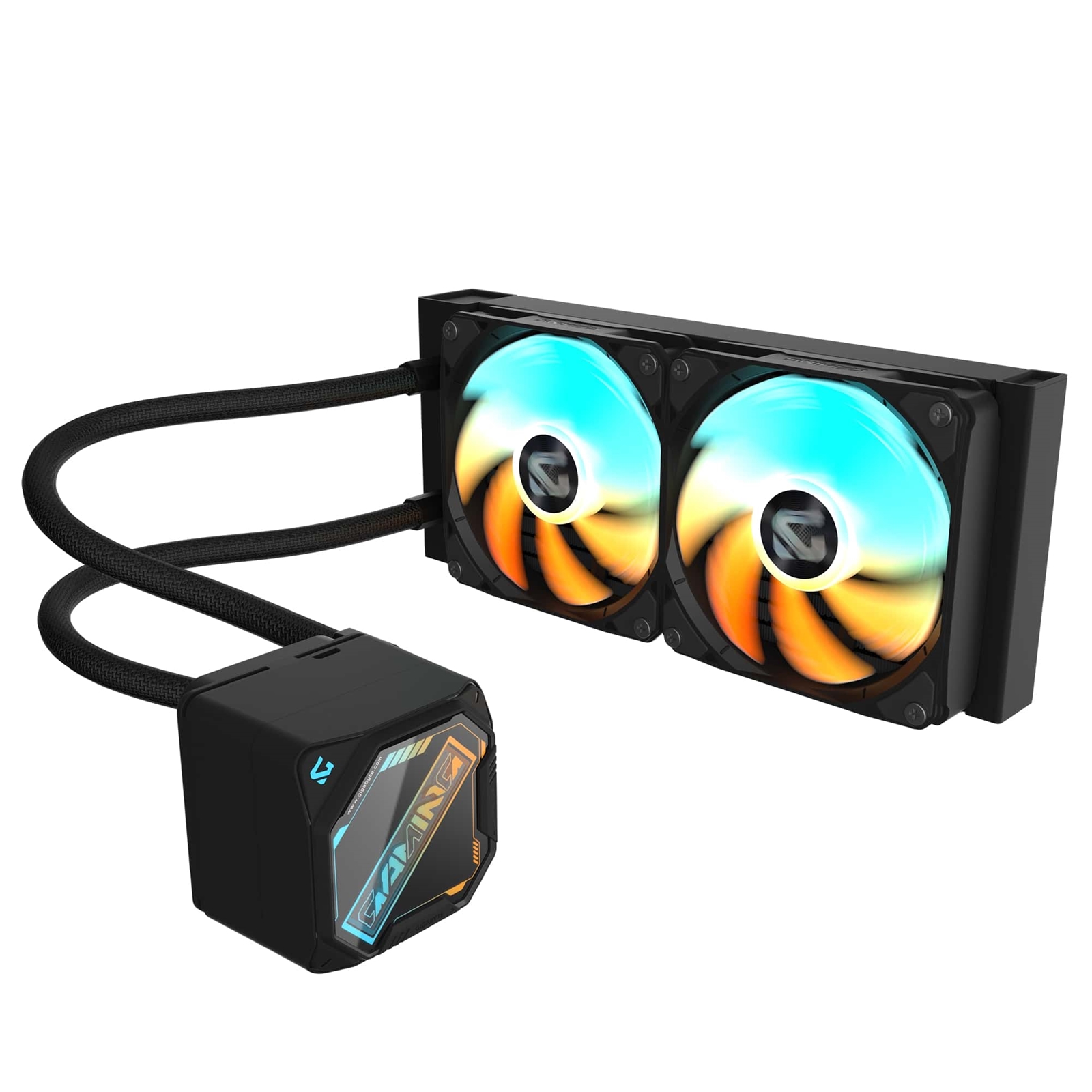 GIGABYTE GP-GIGABYTE Gaming 240 All-in-One Liquid CPU Cooler with 240mm Radiator, ARGB Lighting, Teflon Tubing and Magnetic Rotating Cover - Image 3