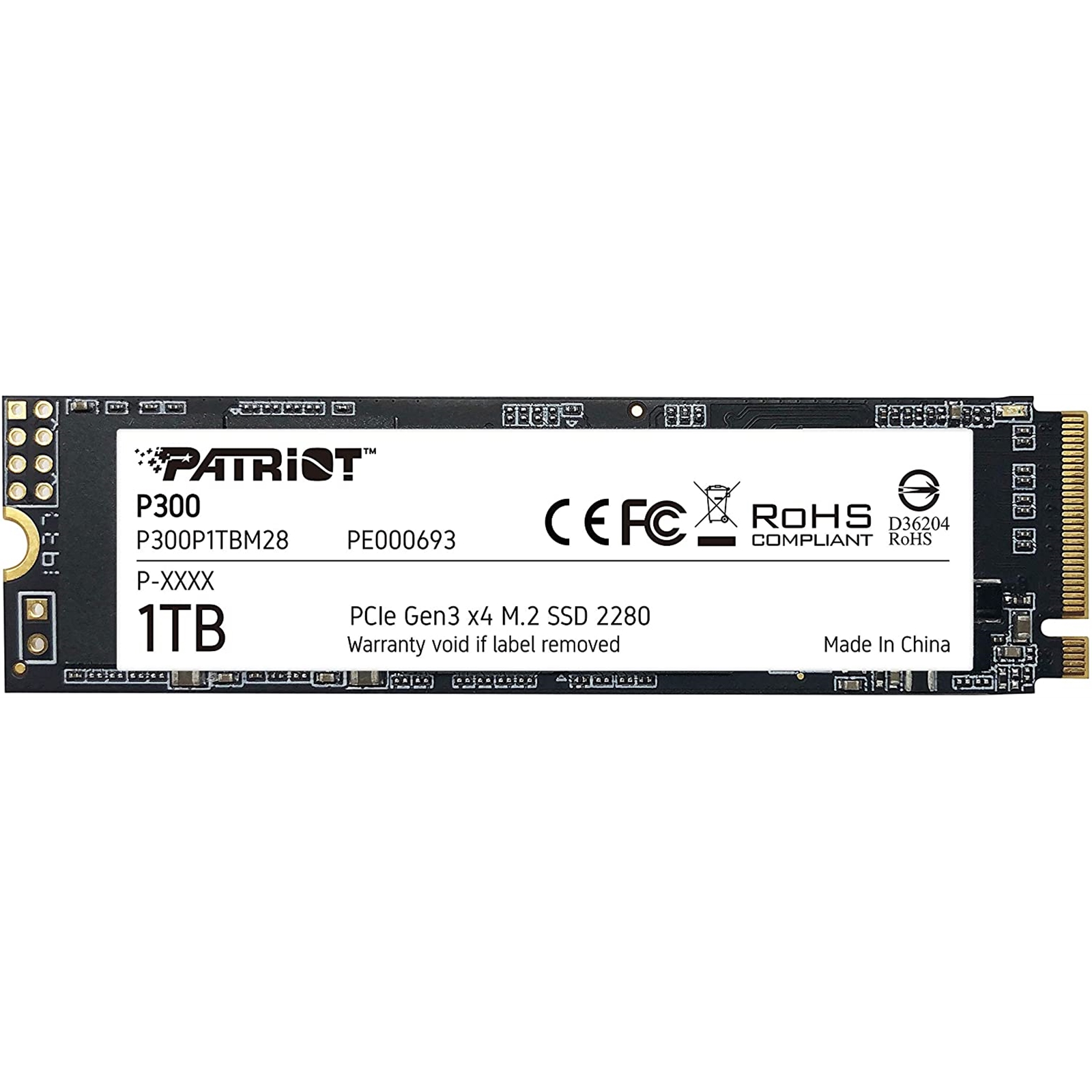 Patriot P300 (P300P1TBM28) 1TB NVMe SSD, M.2 Interface, PCIe Gen3, 2280, Read 2100MB/s, Write 1650MB/s, 3 Year Warranty - Image 3