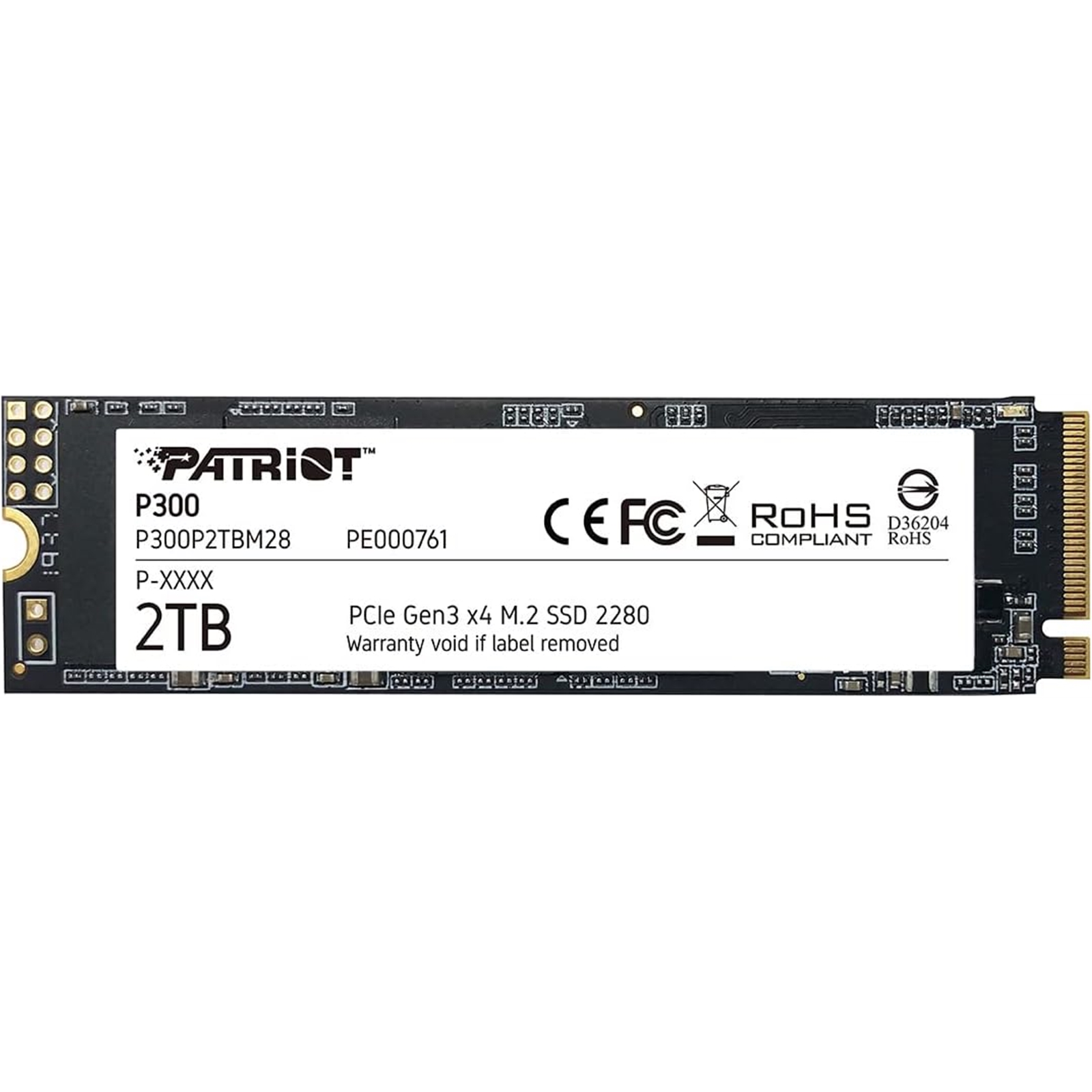 Patriot P300 (P300P2TBM28) 2TB NVMe SSD, M.2 Interface, PCIe Gen3, 2280, Read 2100MB/s, Write 1650MB/s, 3 Year Warranty - Image 3