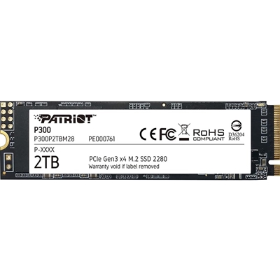 Patriot P300 (P300P2TBM28) 2TB NVMe SSD, M.2 Interface, PCIe Gen3, 2280, Read 2100MB/s, Write 1650MB/s, 3 Year Warranty - Image 2