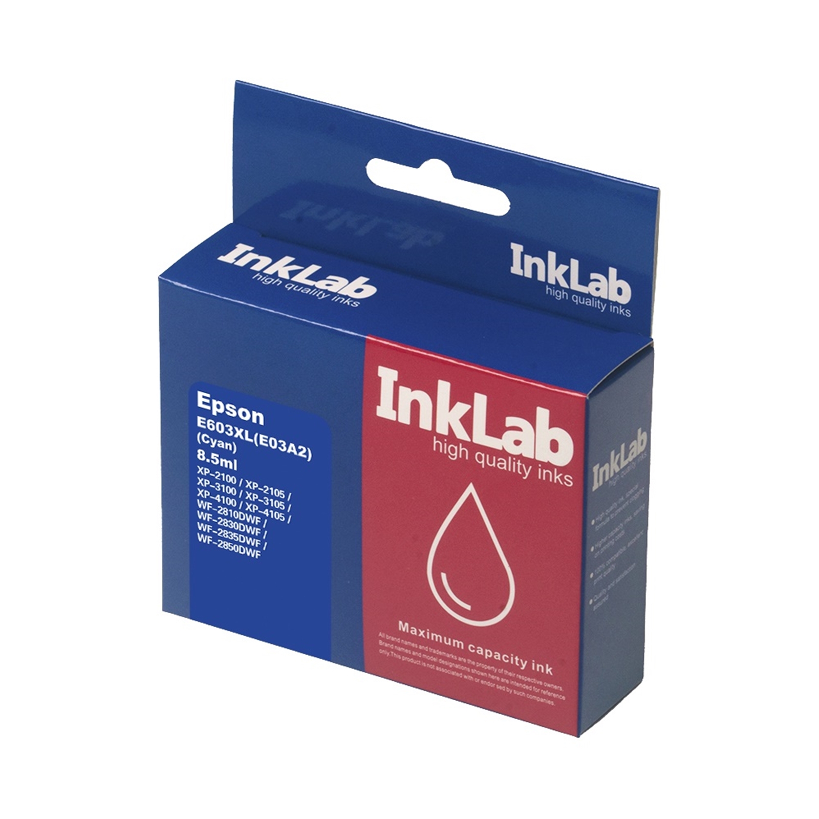 InkLab 603XL Epson Compatible Cyan Replacement Ink - Image 3