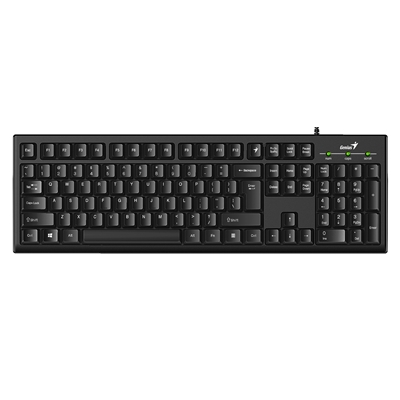 Genius KB-100 Wired Smart Keyboard, USB Plug and Play, Customizable Function Keys, Multimedia, Full Size UK Layout Design for Home or Office, Black - Image 2
