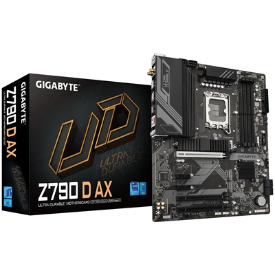 Gigabyte Z790 D AX Ultra Durable Intel 1700 Socket Motherboard, ATX, 4x DDR5 Slots, 3x M.2 Sockets, 2x USB-C Port, 2.5GbE LAN, Wi-Fi 6E, 1x DisplayPort / 1x HDMI Port - Image 2