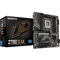 Gigabyte Z790 D AX Ultra Durable Intel 1700 Socket Motherboard, ATX, 4x DDR5 Slots, 3x M.2 Sockets, 2x USB-C Port, 2.5GbE LAN, Wi-Fi 6E, 1x DisplayPort / 1x HDMI Port