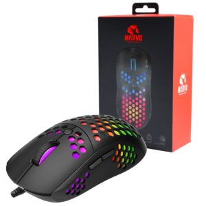 Marvo Scorpion G961 RGB Gaming Mouse, USB, Unique Honeycomb Design Weighing in at Just 75g, Adjustable up to 12000 DPI, Pixart 3327 Gaming Grade Optical Sensor with 6 Programmable Buttons - Image 3