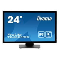 iiyama PROLITE T2452MSC-B1  24 inch IPS Touch Screen Monitor, Full HD, 5ms, USB Hubx2, HDMI, DisplayPort, 60Hz, Speakers, Black, ACR, Internal PSU