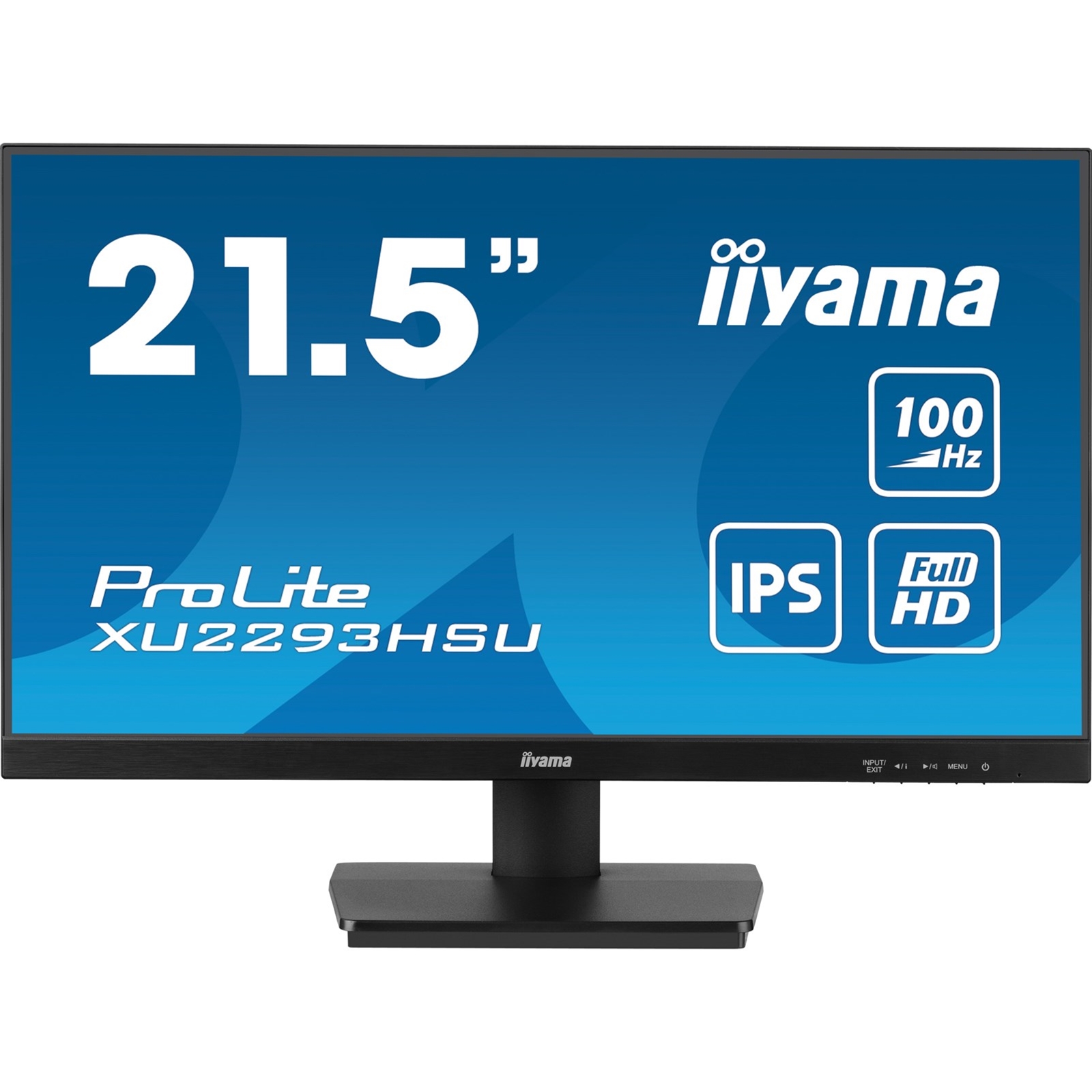 iiyama PROLITE XU2293HSU-B7 22 inch IPS Monitor, Full HD, 1ms, USB Hubx2, HDMI, DisplayPort, Freesync, 100Hz, Speakers, Black, ACR, Internal PSU, VESA - Image 3