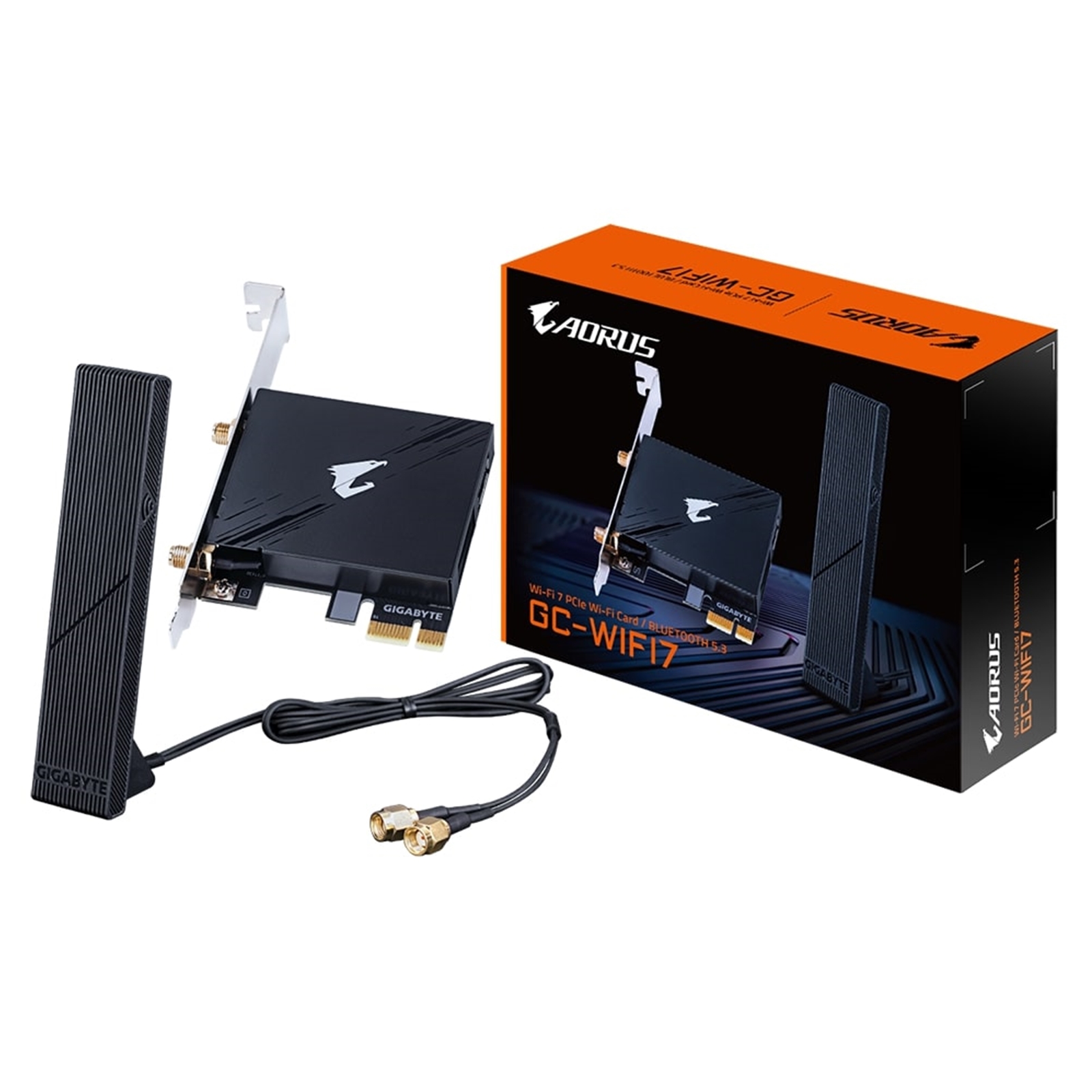 Gigabyte GC-WIFI7 Intel WiFi 7 5800Mbps Tri-Band Wireless PCI-Express and Bluetooth 5.3 Card with Magnetic Ultra High-Gain Antenna - Image 3