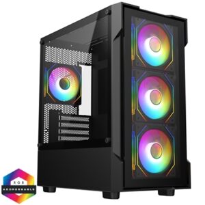 RGB Gaming Build - AMD Ryzen 5 5500 6 Core 12 Thread, 3.60GHz (4.20GHz Boost), 16GB RAM, 1TB NVMe, RTX 4060 8GB Graphics, Wi-Fi Card- Custom PC - Image 2