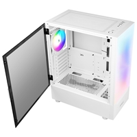 ANTEC NX410 Case, Gaming, White, Mid Tower, 1 x USB 3.0 / 2 x USB 2.0, Tempered Glass Side Window Panel, Addressable RGB LED Fans, ATX, Micro ATX, Mini-ITX - Image 5