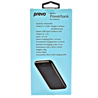Prevo SP3012 Power bank,10000mAh Portable Fast Charging for Smart Phones, Tablets and Other Devices, Slim Design, Dual-Port with USB Type-C and Micro USB Connection, Black - Image 7