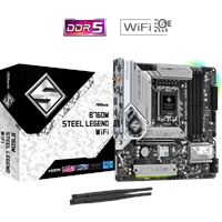 ASRock B760M Steel Legend WiFi Intel 1700 Socket Motherboard, Micro-ATX, 4x DDR5 Slots, 4x M.2 Sockets, 2x USB-C Port, Fitted I/O Shield, 2.5GbE LAN, Wi-Fi 6E, 1x DisplayPort / 1x HDMI Port - Image 4
