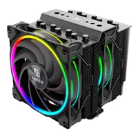 Akasa Soho H7 ARGB CPU Cooler, Black, 2x 120mm PWM Fan, Dual Tower, Aluminium Fins, 7x Copper Heatpipes, Intel/AMD - Image 4