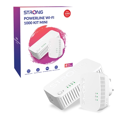 Strong POWERWF1000DUOMINIUK AV1000 Mini WI-FI Powerline Kit (2 Pack) - Image 2