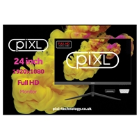 piXL PX24IVHFPD 24 Inch Frameless Monitor, Widescreen IPS LED Panel, 5ms Response Time, 100Hz Refresh Rate, Full HD 1920 x 1080, VGA, HDMI, 16.7 Million Colour Support, Black Finish, 3 Year Warranty - Image 6