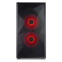 TecWare Forge M2 mATX PC Case, Compact High Airflow Mesh Front Panel, 3 x ARGB Fans Included, Hinged Tempered Glass Door, Supports 240mm Radiator, mATX/ITX, Black - Image 6