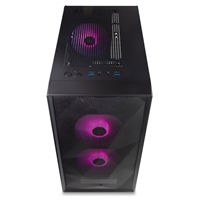 TecWare Forge M2 mATX PC Case, Compact High Airflow Mesh Front Panel, 3 x ARGB Fans Included, Hinged Tempered Glass Door, Supports 240mm Radiator, mATX/ITX, Black - Image 7