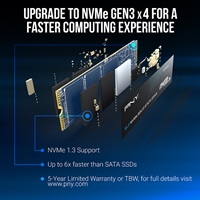 PNY (M280CS1030-500-RB) CS1030 M.2 NVMe 500GB SSD, PCIe Gen3 x4, Sequential Read of up to 2,000 MB/s and Write of up to 1,100 MB/s - Image 6